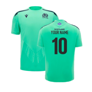 2024-2025 Scotland Rugby Poly Training Shirt (Green) - Kids (Your Name)