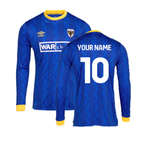 2024-2025 AFC Wimbledon Long Sleeve Home Shirt (Your Name)