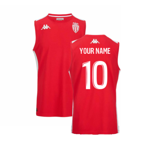 2024-2025 AS Monaco Sleeveless Jersey (Red) (Your Name)