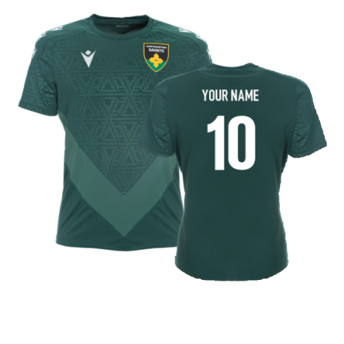 2024-2025 Northampton Saints Poly Training Shirt (Green) (Your Name)