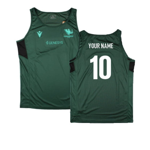 2024-2025 Connacht Rugby Training Dry Singlet (Dark Green) (Your Name)