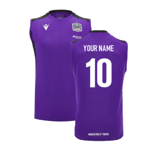 2024-2025 Glasgow Warriors Rugby Sleeveless Jersey (Purple) (Your Name)