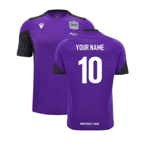 2024-2025 Glasgow Warriors Rugby Training Shirt (Purple) - Kids (Your Name)