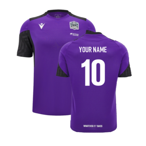 2024-2025 Glasgow Warriors Rugby Training Shirt (Purple) (Your Name)