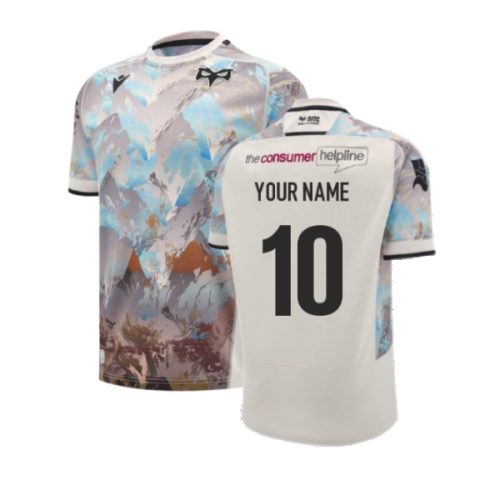 2024-2025 Ospreys Rugby Away Replica Shirt (Your Name)