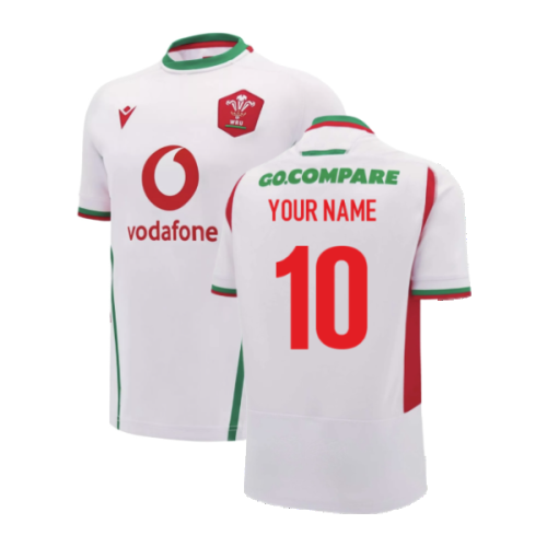 2024-2025 Wales Rugby Away Slim Fit Shirt (Your Name)