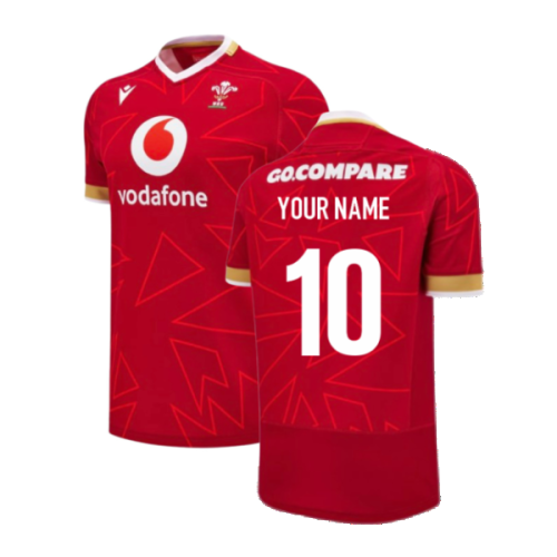 2024-2025 Wales Rugby Home Pathway Pro Authentic Slim Fit Shirt (Your Name)