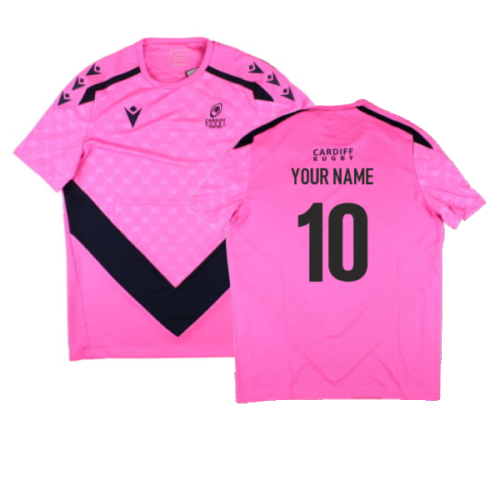 2024-2025 Cardiff Blues Rugby Player Training Shirt (Pink) (Your Name)