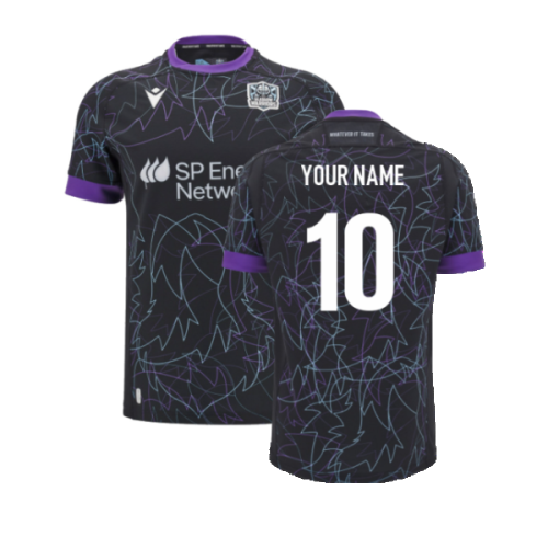 2024-2025 Glasgow Warriors Rugby Training Jersey (Navy) - Kids (Your Name)