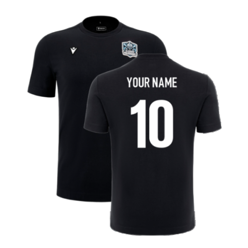 2024-2025 Glasgow Warriors Ath Idra Cotton Shirt (Black) (Your Name)