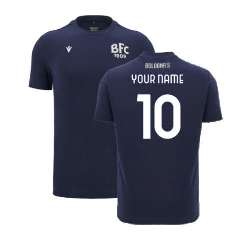 2024-2025 Bologna Cotton Poly T-Shirt (Navy) (Your Name)