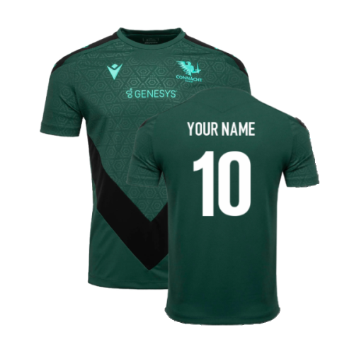 2024-2025 Connacht Rugby Dry Training Tee (Green) (Your Name)