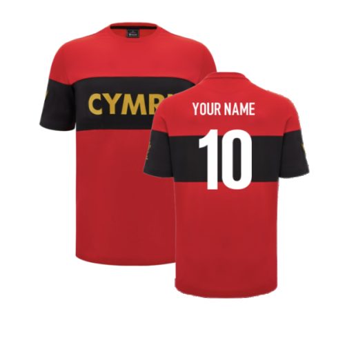 2024-2025 Wales Rugby Leisure T-Shirt (Red) (Your Name)