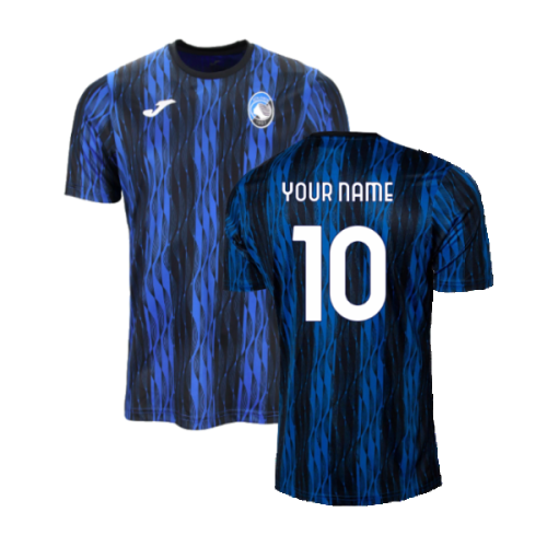 2024-2025 Atalanta Pre-Game Shirt (Blue) (Your Name)