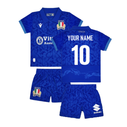 2024-2025 Italy Rugby Home Mini Kit (Your Name)