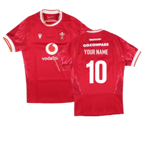 2024-2025 Wales Rugby WRU Home Slim Fit Shirt (Womens) (Your Name)