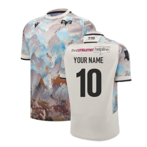 2024-2025 Ospreys Rugby Away Shirt (Kids) (Your Name)