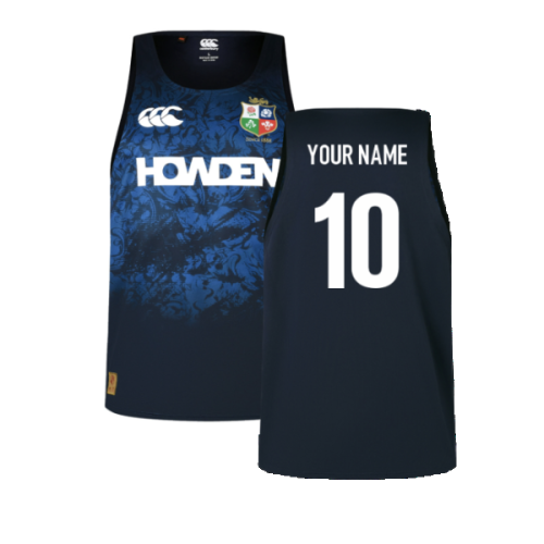 2024-2025 British and Irish Lions Poly Singlet (Navy) (Your Name)