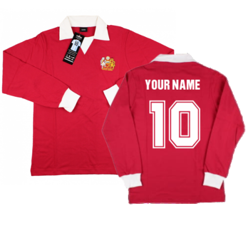 Manchester Reds 1970s Long Sleeve Retro Shirt (Your Name)