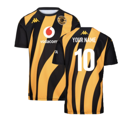 2024-2025 Kaizer Chiefs Pro 8 AM Training Shirt (Yellow/Black) (Your Name)