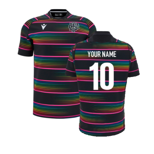 2025 Barbarians Rugby Training Jersey (Black) (Your Name)