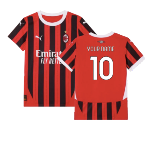 2024-2025 AC Milan Home Shirt (Kids) (Your Name)