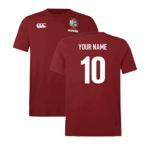 2025 British & Irish Lions Cotton Jersey T-Shirt - Red (Your Name)