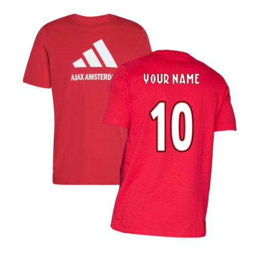 2025-2026 Ajax Seasonal Graphic Tee (Bold Red) (Your Name)