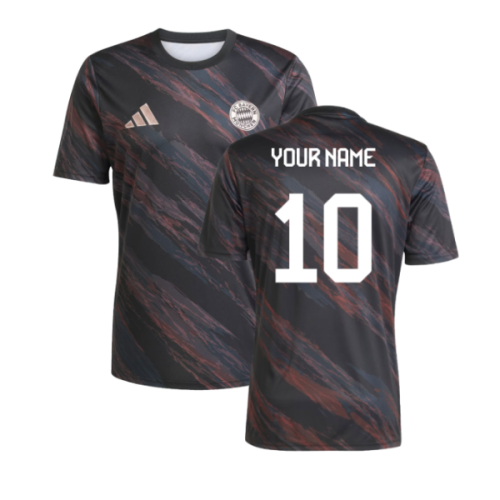 2025-2026 Bayern Munich Pre-Match Shirt (Black) (Your Name)