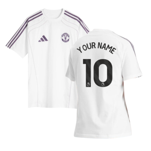 2025-2026 Man Utd UBP Tee (White) (Your Name)