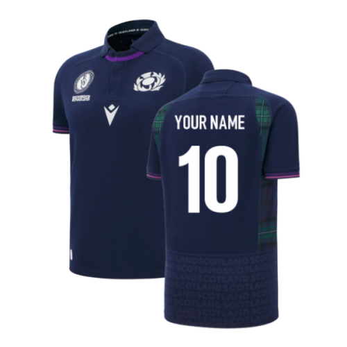 2025-2026 Scotland Home WRWC Poly Rugby Shirt (Kids) (Your Name)