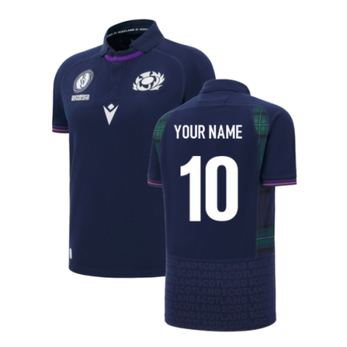 2025-2026 Scotland Home WRWC Poly Rugby Shirt (Your Name)