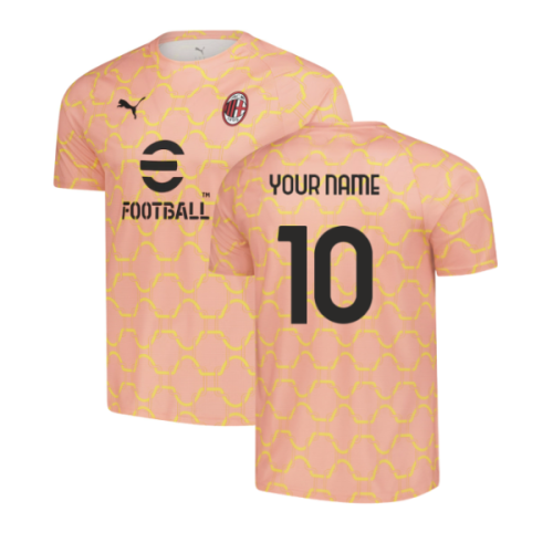 2025-2026 AC Milan Warm Up Jersey (Pink Fruit) (Your Name)