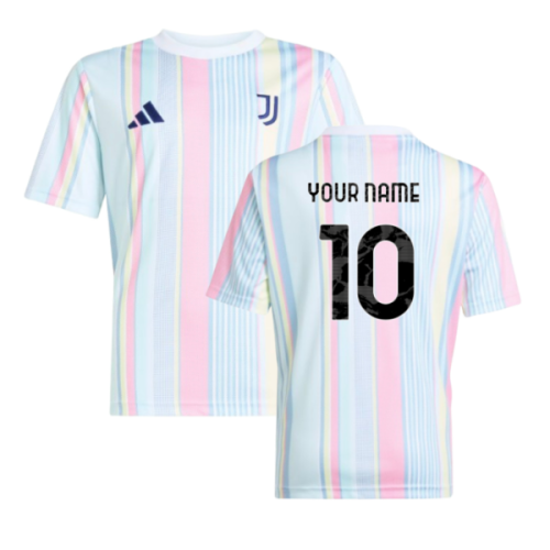 2025-2026 Juventus Pre-Match Shirt (White) - Kids (Your Name)