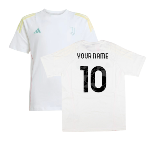 2025-2026 Juventus Training Tee (White) - Kids (Your Name)