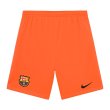 2021-2022 Barcelona Home Goalkeeper Shorts (Orange)