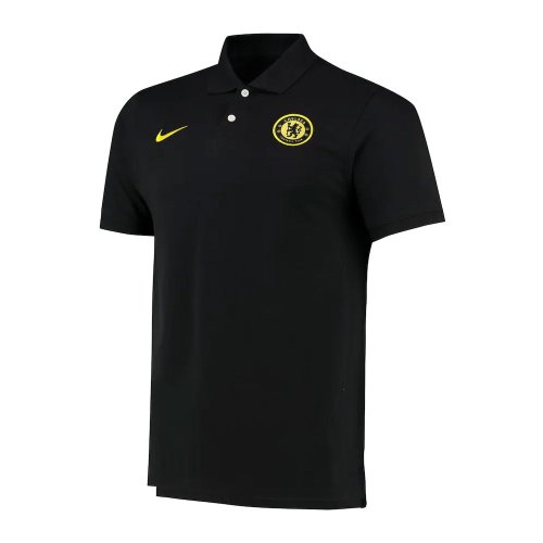 2021-2022 Chelsea Polo Shirt (Black) - Kids