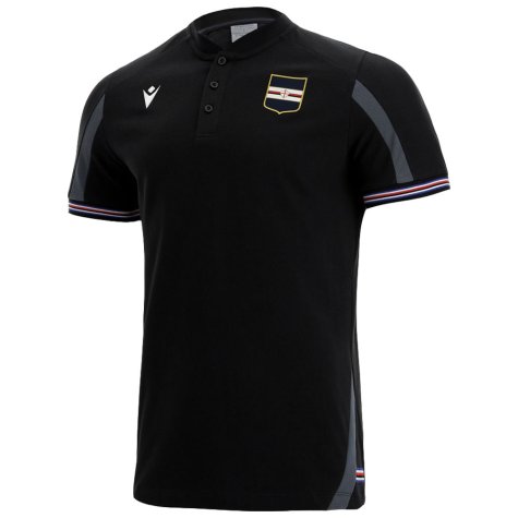 2021-2022 Sampdoria Polycotton Polo Shirt (Black)