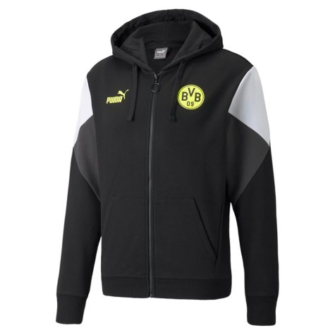 2021-2022 Borussia Dortmund FtblCulture FZ Hoody (Black)