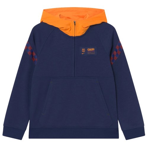 2021-2022 Barcelona Travel Fleece Hoodie (Blue Void)