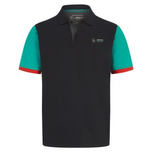 2022 Mercedes FW Colour Black Polo Shirt (Black)