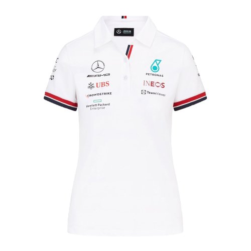 2022 Mercedes Polo Shirt (White) - Womens