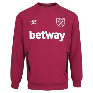 2022-2023 West Ham Travel Sweat Top (Red Plum)