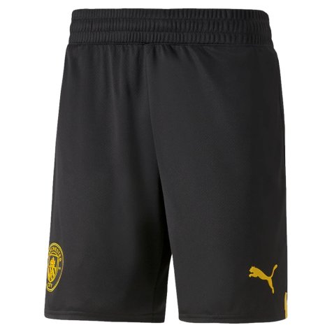 2022-2023 Man City Away Shorts (Black-Red)