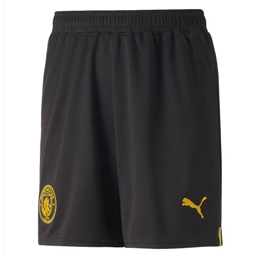 2022-2023 Man City Away Shorts (Black) - Kids