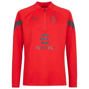 2022-2023 AC Milan Half Zip Training Top (Red)