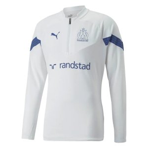 2022-2023 Marseille Half Zip Training Top (White)