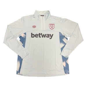 2022-2023 West Ham Quarter Zip Top (S) - Blue Glow