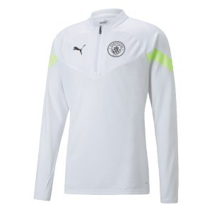 2022-2023 Man City Half Zip Training Top (White)