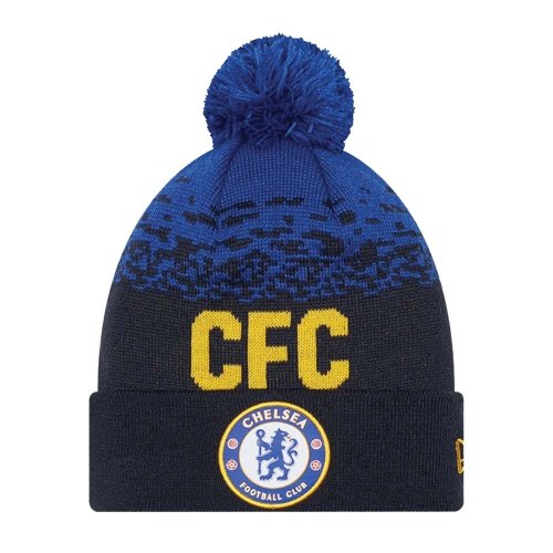 2022-2023 Chelsea Lion Crest MARL WRDMRK BEANIE Navy